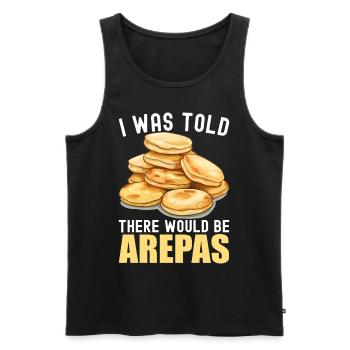 Venezolanische Arepas - Männer Premium Bio Tank Top - Schwarz - Vorne - AI Model Male 178 light (178cm)