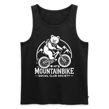 Vélo Retro Bear Mountain Bike Club - Débardeur bio Premium Homme - noir - Devant - Michal (187cm)