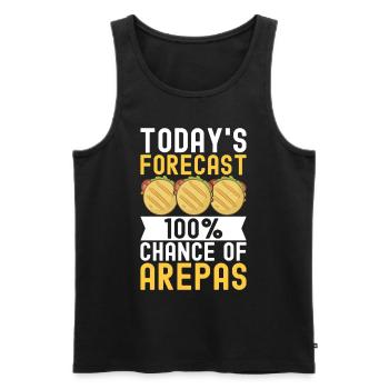 Venezuelan Arepas - Men's Premium Organic Tank Top - black - Front - AI Model Male 178 light (178cm)