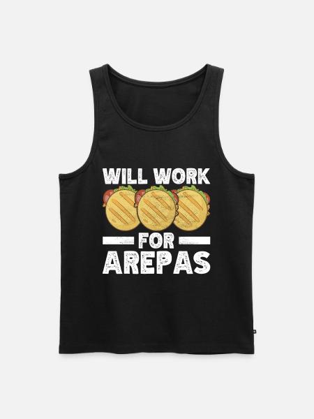 Venezuelan Arepas - Men's Premium Organic Tank Top - black