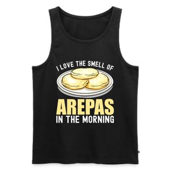 Venezolanische Arepas - Männer Premium Bio Tank Top - Schwarz - Vorne - AI Model Male 178 light (178cm)
