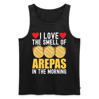 Arepas vénézuélienne - Débardeur bio Premium Homme - noir - Devant - Michal (187cm)