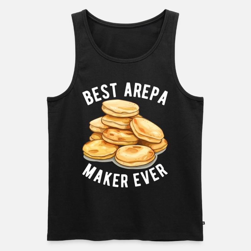 Venezolanische Arepas - Männer Premium Bio Tank Top - Schwarz