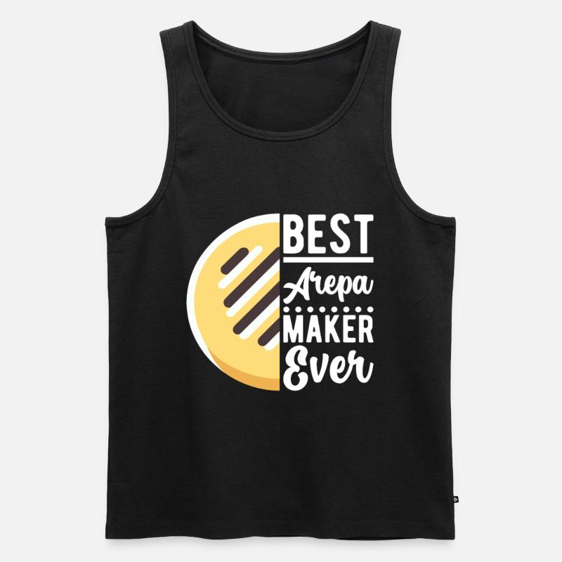 Venezolanische Arepas - Männer Premium Bio Tank Top - Schwarz