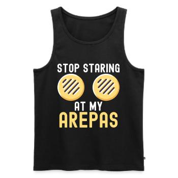 Venezolanische Arepas - Männer Premium Bio Tank Top - Schwarz - Vorne - AI Model Male 178 light (178cm)