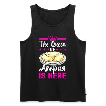 Venezuelan Arepas - Men's Premium Organic Tank Top - black - Front - AI Model Male 178 light (178cm)