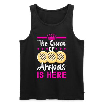 Venezolanische Arepas - Männer Premium Bio Tank Top - Schwarz - Vorne - AI Model Male 178 light (178cm)