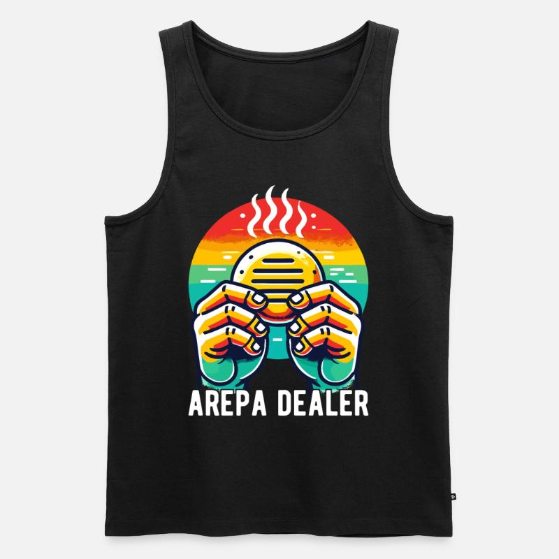 Venezolanische Arepas - Männer Premium Bio Tank Top - Schwarz
