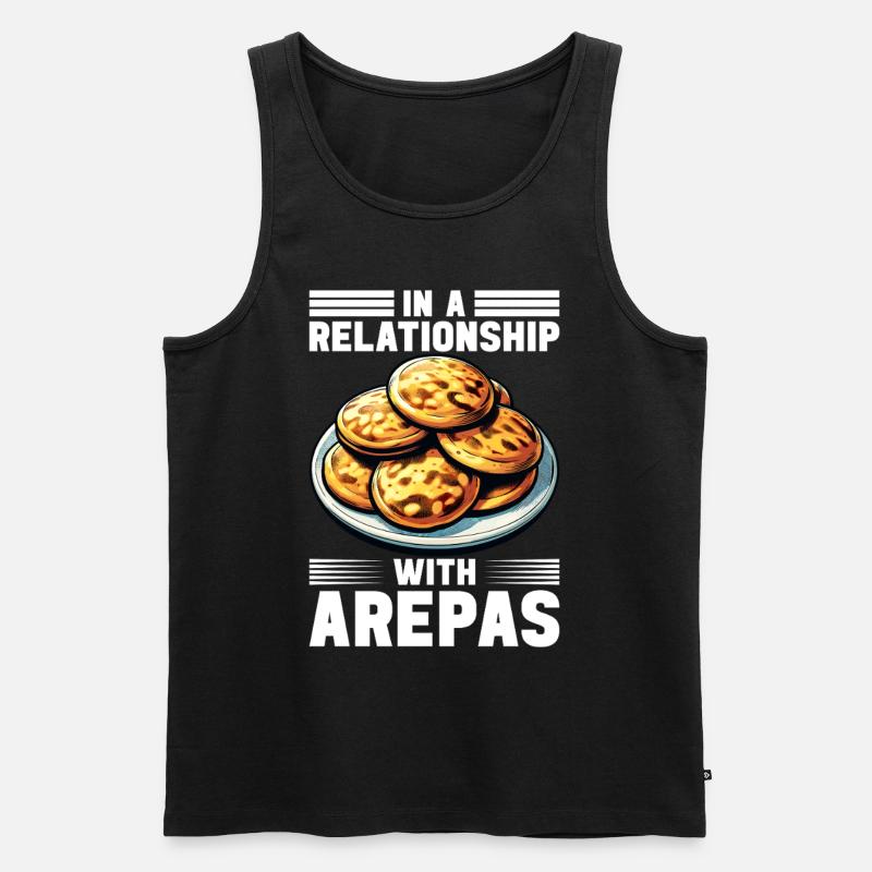 Venezolanische Arepas - Männer Premium Bio Tank Top - Schwarz