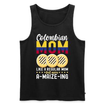 Arepas vénézuélienne - Débardeur bio Premium Homme - noir - Devant - Michal (187cm)