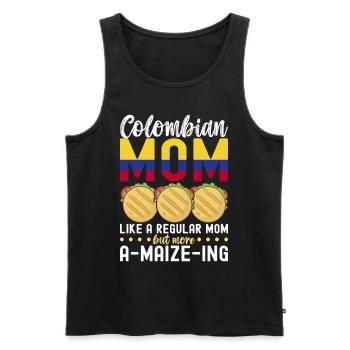 Venezolanische Arepas - Männer Premium Bio Tank Top - Schwarz - Vorne - AI Model Male 178 light (178cm)