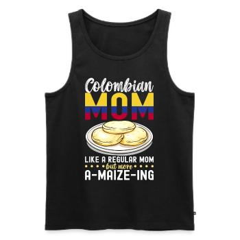 Venezolanische Arepas - Männer Premium Bio Tank Top - Schwarz - Vorne - AI Model Male 178 light (178cm)