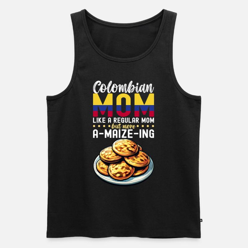 Venezolanische Arepas - Männer Premium Bio Tank Top - Schwarz