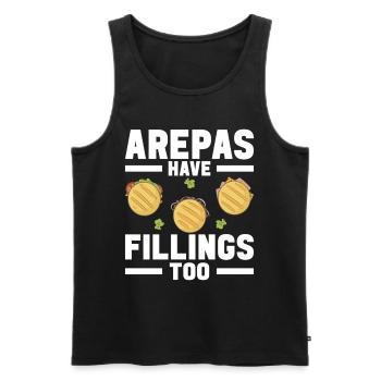 Venezolanische Arepas - Männer Premium Bio Tank Top - Schwarz - Vorne - AI Model Male 178 light (178cm)