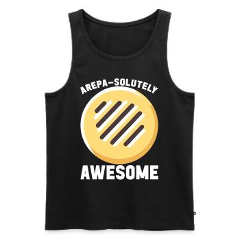 Venezolanische Arepas - Männer Premium Bio Tank Top - Schwarz - Vorne - AI Model Male 178 light (178cm)