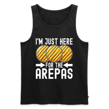 Arepas vénézuélienne - Débardeur bio Premium Homme - noir - Devant - Michal (187cm)