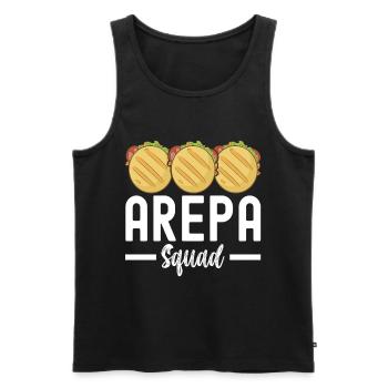 Arepas vénézuélienne - Débardeur bio Premium Homme - noir - Devant - Michal (187cm)