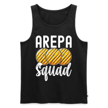 Arepas vénézuélienne - Débardeur bio Premium Homme - noir - Devant - Michal (187cm)