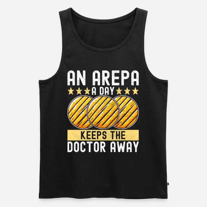 Venezolanische Arepas - Männer Premium Bio Tank Top - Schwarz
