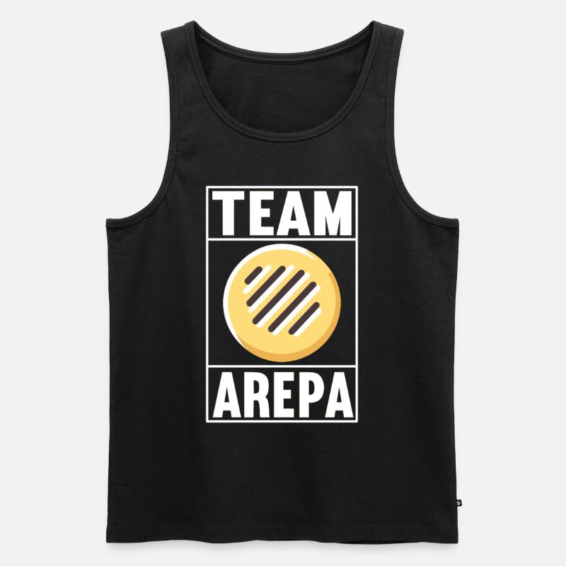 Venezolanische Arepas - Männer Premium Bio Tank Top - Schwarz