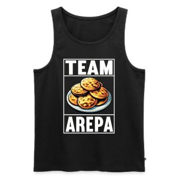 Arepas vénézuélienne - Débardeur bio Premium Homme - noir - Devant - Michal (187cm)