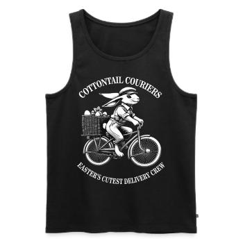 Courrier à queue de coton de Pâques Esthétique rétro - Débardeur bio Premium Homme - noir - Devant - Michal (187cm)