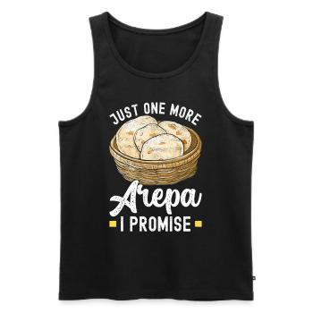 Arepas vénézuélienne - Débardeur bio Premium Homme - noir - Devant - Michal (187cm)