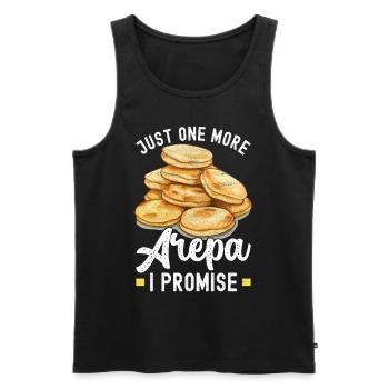 Venezolanische Arepas - Männer Premium Bio Tank Top - Schwarz - Vorne - AI Model Male 178 light (178cm)