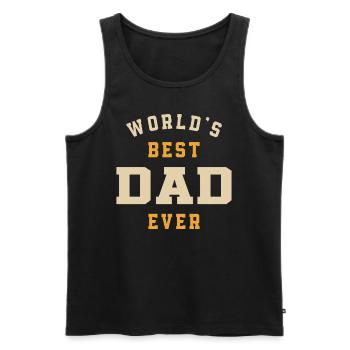 World's Best Dad Ever Hands Down - Men's Premium Organic Tank Top - black - Front - AI Model Male 178 light (178cm)