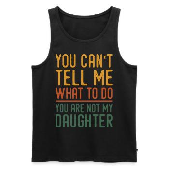 Funny Dad Tees Father Daddy Papa From Daughter Dad - Débardeur bio Premium Homme - noir - Devant - Michal (187cm)