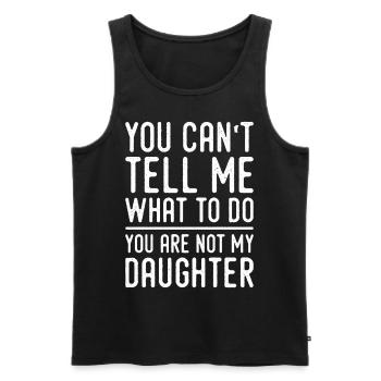 Funny Dad Tees Father Daddy Papa From Daughter Dad - Débardeur bio Premium Homme - noir - Devant - Michal (187cm)