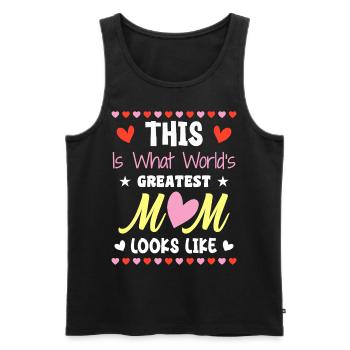 This Is What World's Greatest Mom Looks Like - Débardeur bio Premium Homme - noir - Devant - Michal (187cm)