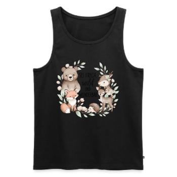 Sei frech wild und wunderbar Kinder Design - Männer Premium Bio Tank Top - Schwarz - Vorne - AI Model Male 178 light (178cm)