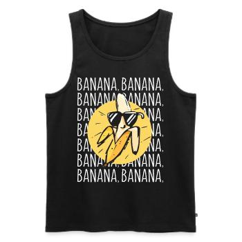 équipe de bananes - Banana Squad - Banana - Débardeur bio Premium Homme - noir - Devant - Michal (187cm)