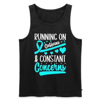 Anxiety disorder Anxiety disorder - Men's Premium Organic Tank Top - black - Front - Michal (187cm)