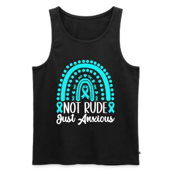 Anxiety disorder Anxiety disorder - Men's Premium Organic Tank Top - black - Front - Michal (187cm)