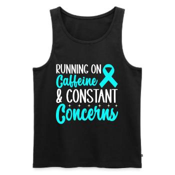 Anxiety disorder Anxiety disorder - Men's Premium Organic Tank Top - black - Front - Michal (187cm)