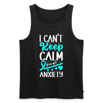 Anxiety disorder Anxiety disorder - Men's Premium Organic Tank Top - black - Front - Michal (187cm)