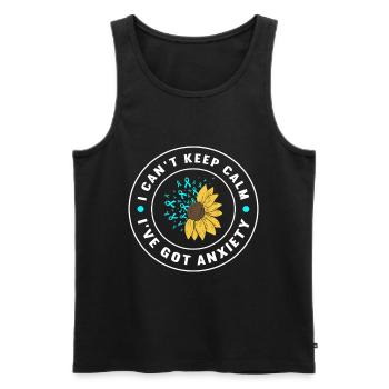 Anxiety disorder Anxiety disorder - Men's Premium Organic Tank Top - black - Front - Michal (187cm)