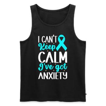 Anxiety disorder Anxiety disorder - Men's Premium Organic Tank Top - black - Front - Michal (187cm)