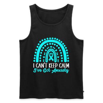 Anxiety disorder Anxiety disorder - Men's Premium Organic Tank Top - black - Front - Michal (187cm)