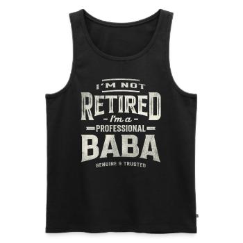 I'm Not Retired I'm a Professional Baba Grandpa - Men's Premium Organic Tank Top - black - Front - Michal (187cm)
