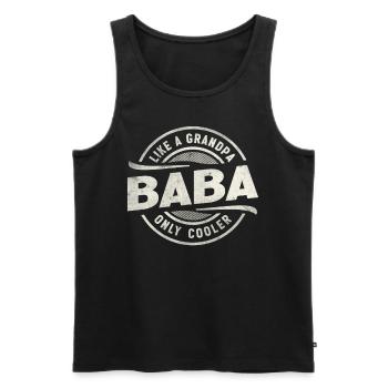 Baba Like a Grandpa Only Cooler Funny Grandpa - Men's Premium Organic Tank Top - black - Front - AI Model Male 178 light (178cm)