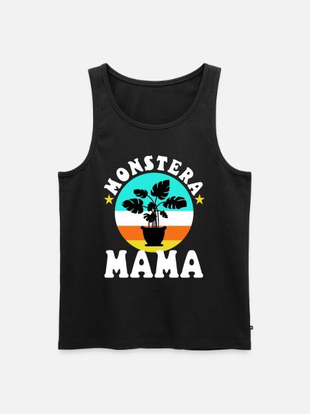 Monstera Mama - Men's Premium Organic Tank Top - black