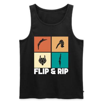 Diving diving board - Men's Premium Organic Tank Top - black - Front - Michal (187cm)