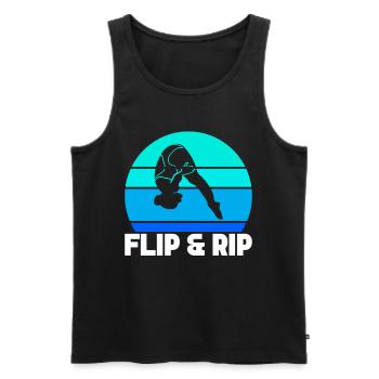 Kunstspringen Turmspringer Sprungbrett - Männer Premium Bio Tank Top - Schwarz - Vorne - AI Model Male 178 light (178cm)