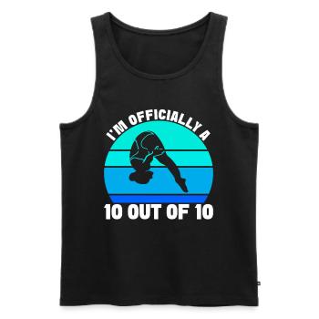 Kunstspringen Turmspringer Sprungbrett - Männer Premium Bio Tank Top - Schwarz - Vorne - AI Model Male 178 light (178cm)