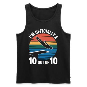 Diving diving board - Men's Premium Organic Tank Top - black - Front - Michal (187cm)