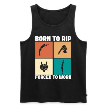Kunstspringen Turmspringer Sprungbrett - Männer Premium Bio Tank Top - Schwarz - Vorne - Michal (187cm)