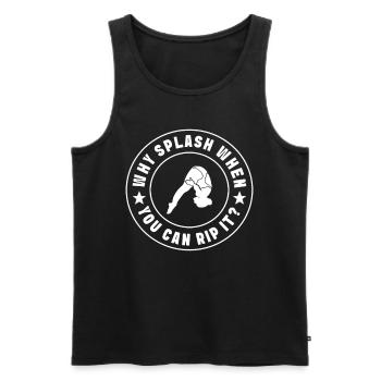 Kunstspringen Turmspringer Sprungbrett - Männer Premium Bio Tank Top - Schwarz - Vorne - Michal (187cm)